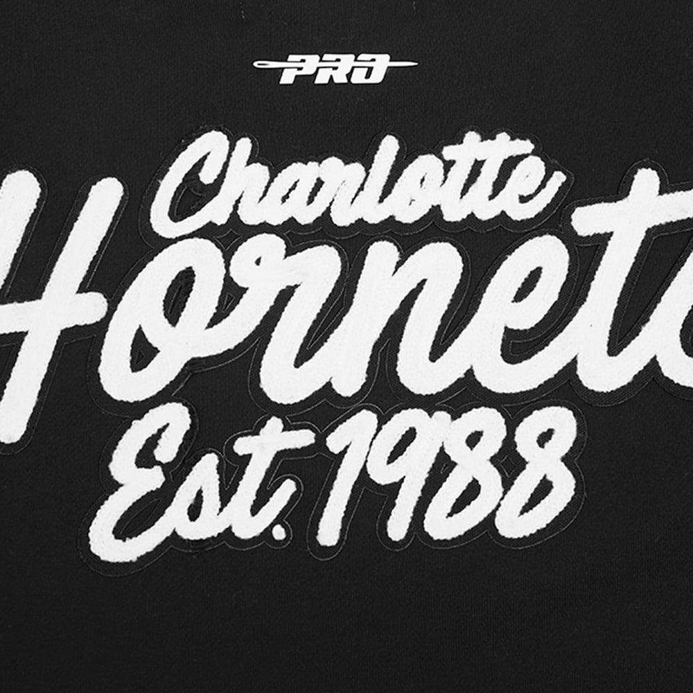 Charlotte Hornets Pro Standard Paint the City Drop Shoulder Sweatshirt Black