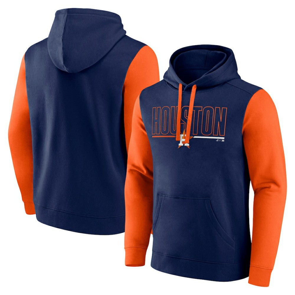 Houston Astros Fanatics Outline Fleece Pullover Hoodie - Navy - Fanatics Sale