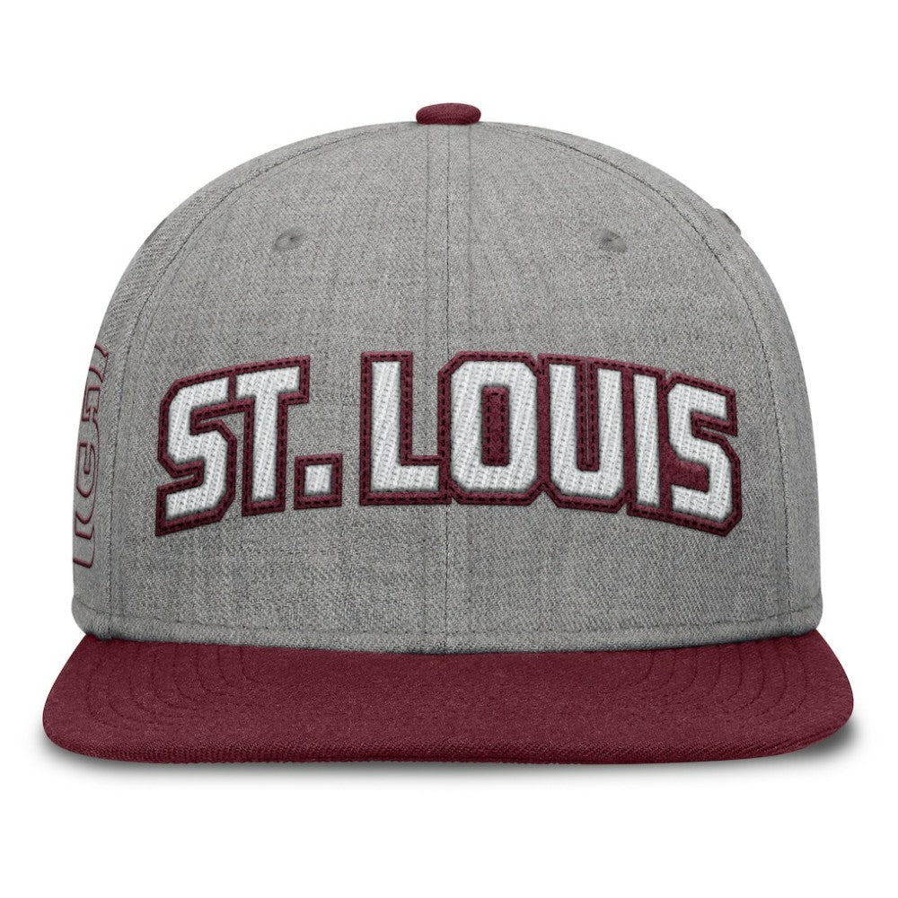 St. Louis Cardinals Fanatics Elements Felt Chainstitch Snapback Hat - Gray/Maroon - Fanatics Sale