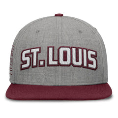 St. Louis Cardinals Fanatics Elements Felt Chainstitch Snapback Hat - Gray/Maroon - Fanatics Sale