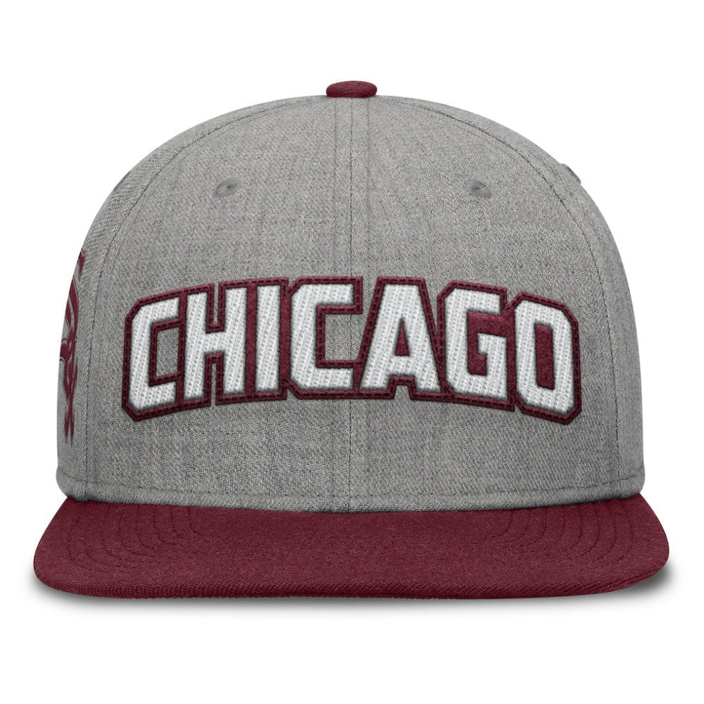 Chicago White Sox Fanatics Elements Felt Chainstitch Snapback Hat - Gray/Maroon - Fanatics Sale