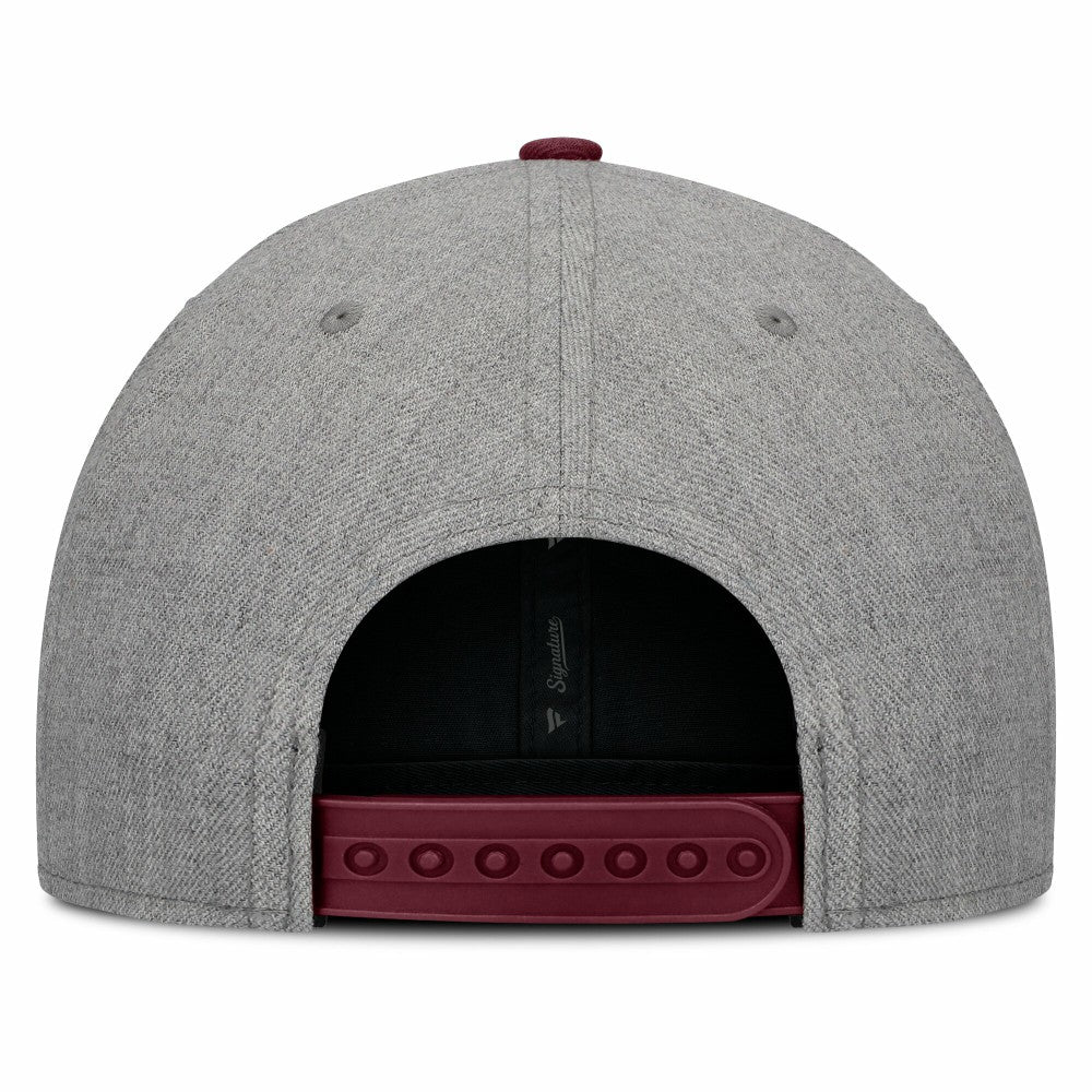 Los Angeles Angels Fanatics Elements Felt Chainstitch Snapback Hat - Gray/Maroon - Fanatics Sale