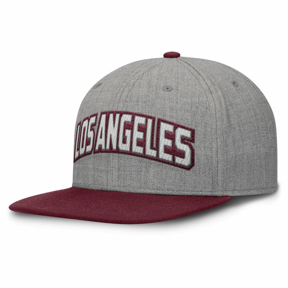 Los Angeles Dodgers Fanatics Elements Felt Chainstitch Snapback Hat - Gray/Maroon - Fanatics Sale