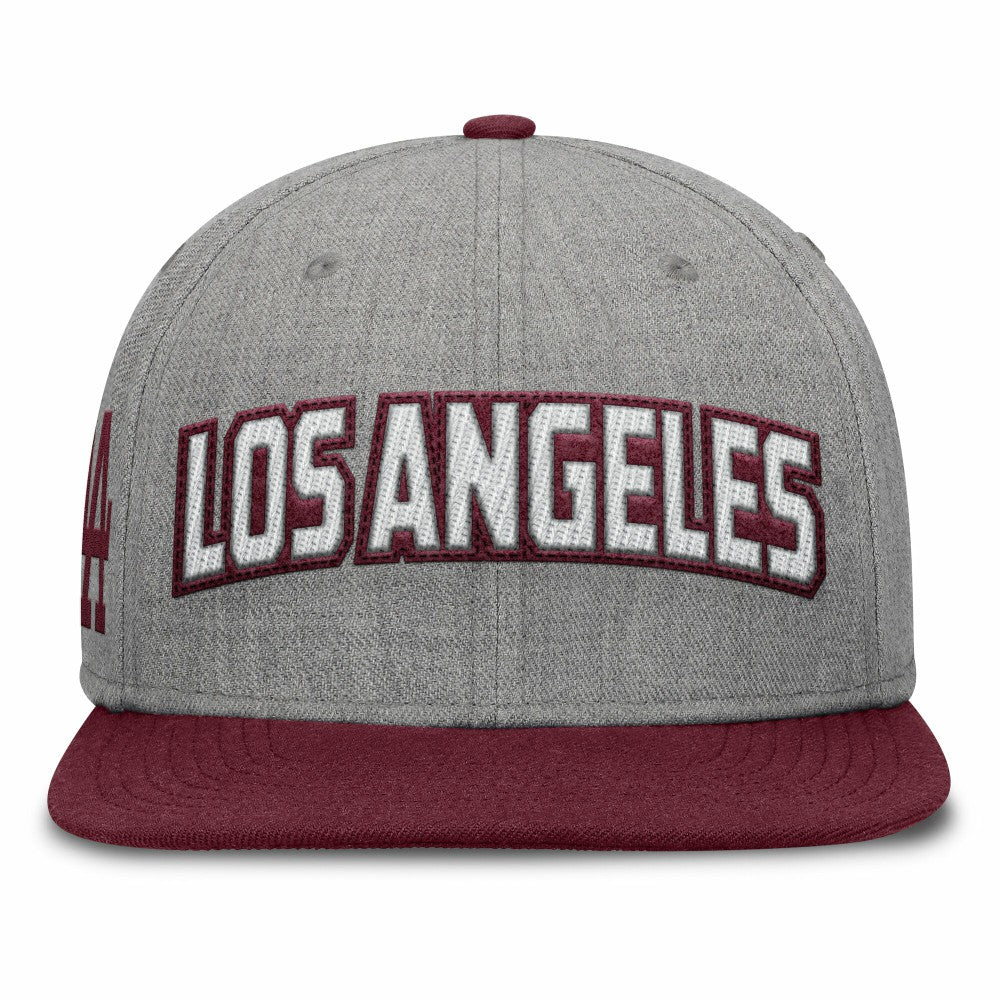 Los Angeles Dodgers Fanatics Elements Felt Chainstitch Snapback Hat - Gray/Maroon - Fanatics Sale