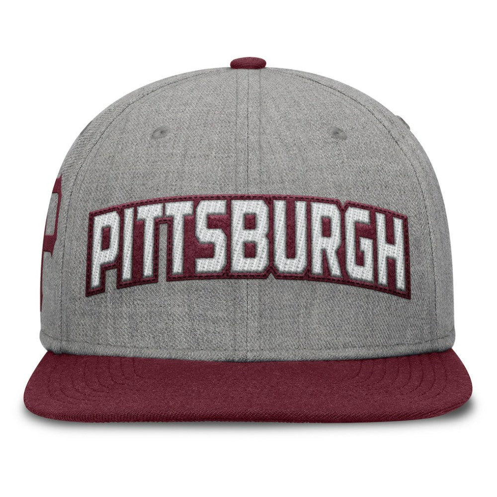 Pittsburgh Pirates Fanatics Elements Felt Chainstitch Snapback Hat - Gray/Maroon - Fanatics Sale