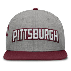Pittsburgh Pirates Fanatics Elements Felt Chainstitch Snapback Hat - Gray/Maroon - Fanatics Sale