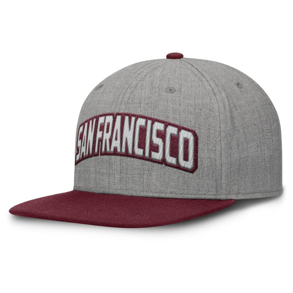 San Francisco Giants Fanatics Elements Felt Chainstitch Snapback Hat - Gray/Maroon - Fanatics Discount