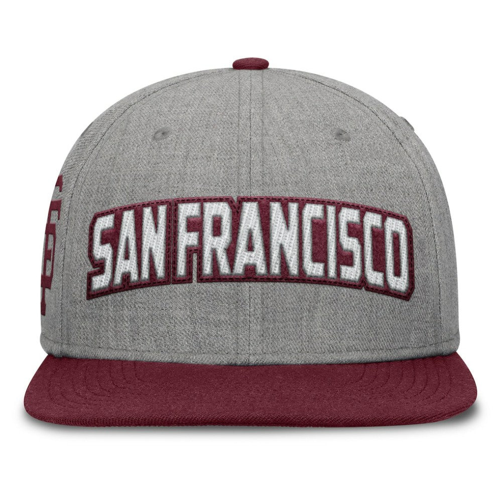 San Francisco Giants Fanatics Elements Felt Chainstitch Snapback Hat - Gray/Maroon - Fanatics Discount