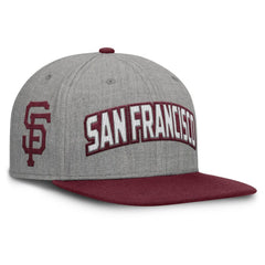San Francisco Giants Fanatics Elements Felt Chainstitch Snapback Hat - Gray/Maroon - Fanatics Discount