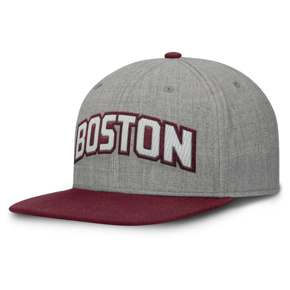 Boston Red Sox Fanatics Elements Felt Chainstitch Snapback Hat - Gray/Maroon - Fanatics on Sale