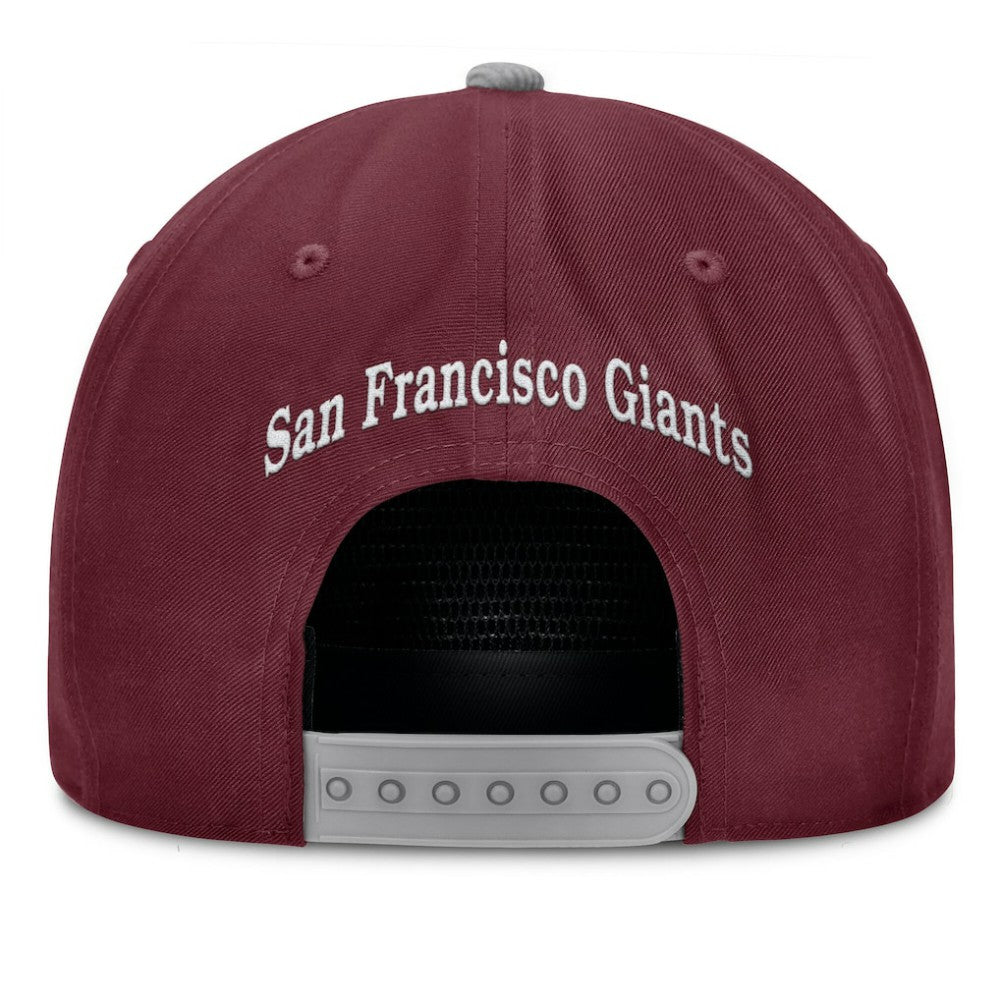 San Francisco Giants Fanatics Front Office Snapback Hat - Wine - Fanatics Lifestyle