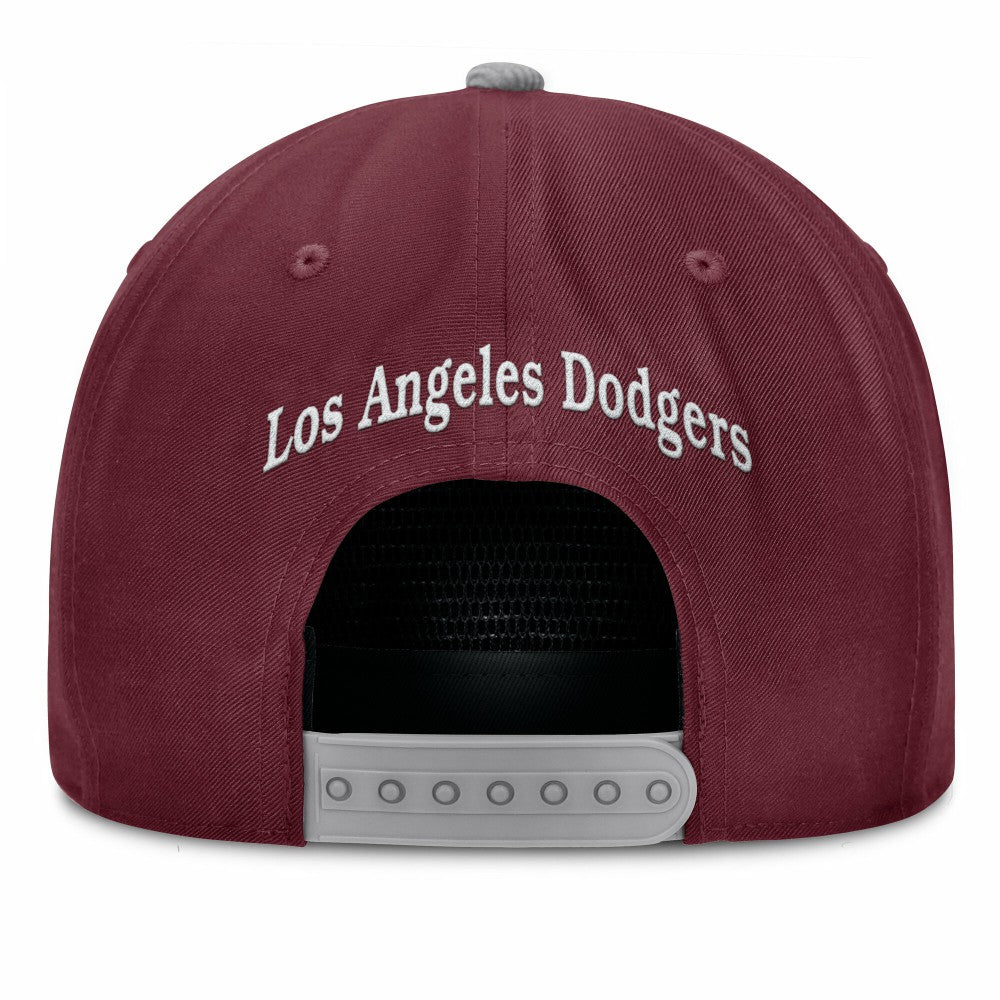 Los Angeles Dodgers Fanatics Front Office Snapback Hat - Wine - Fanatics Sale