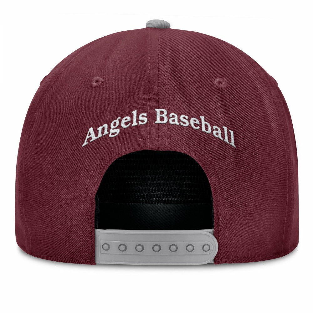 Los Angeles Angels Fanatics Front Office Snapback Hat - Wine - Fanatics Online