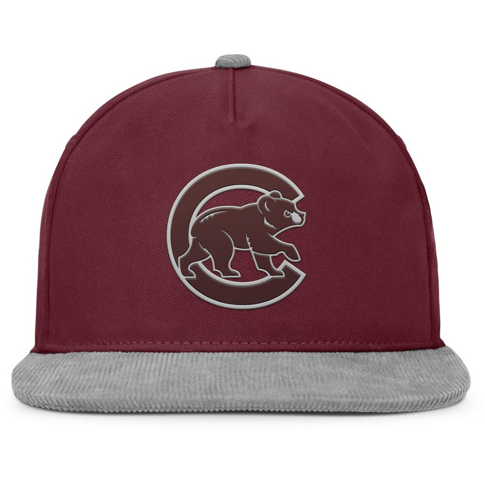 Chicago Cubs Fanatics Front Office Snapback Hat - Wine - Fanatics Online