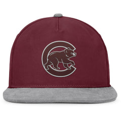 Chicago Cubs Fanatics Front Office Snapback Hat - Wine - Fanatics Online