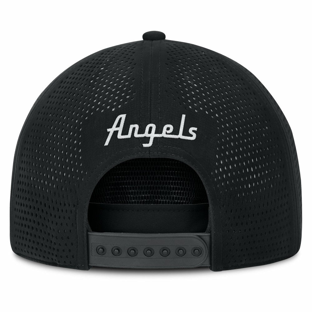 Los Angeles Angels Fanatics Front Office Performance A-Frame Adjustable Hat - Black - Fanatics Lifestyle