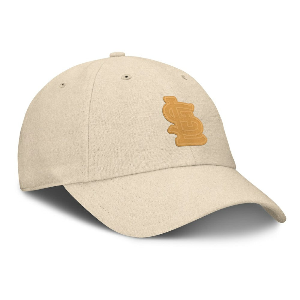 St. Louis Cardinals Fanatics Front Office Leather Patch Adjustable Hat - Cream - Fanatics on Sale
