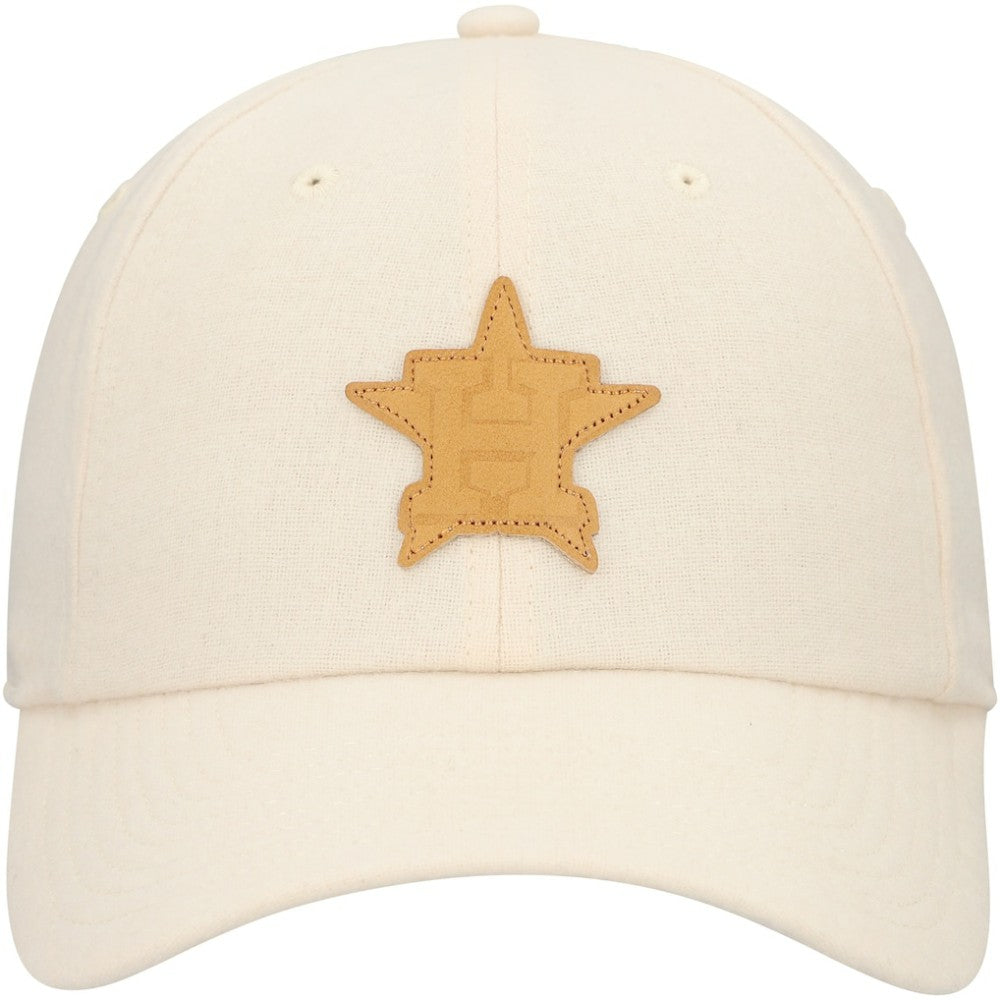 Houston Astros Fanatics Front Office Leather Patch Adjustable Hat - Cream - Fanatics Sale
