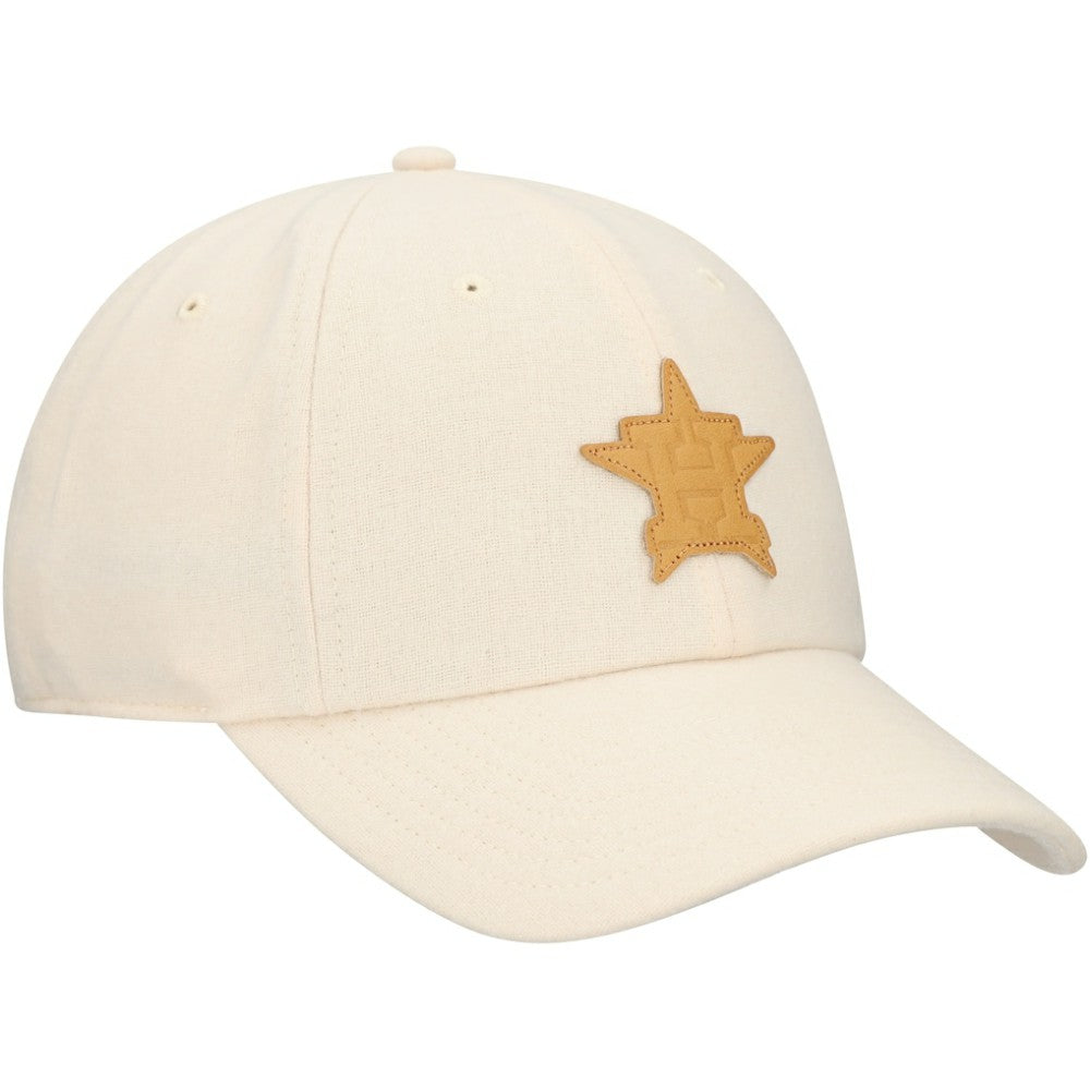 Houston Astros Fanatics Front Office Leather Patch Adjustable Hat - Cream - Fanatics Sale