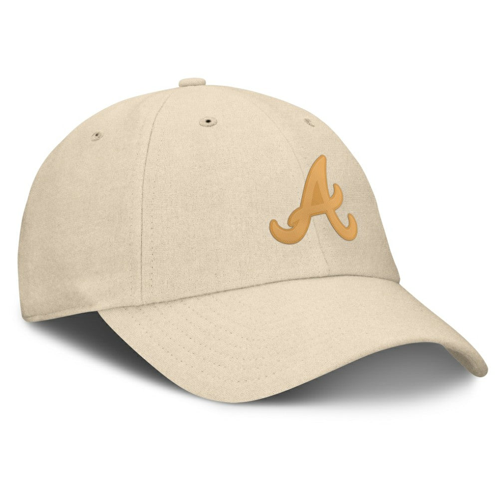 Atlanta Braves Fanatics Front Office Leather Patch Adjustable Hat - Cream - Fanatics Sale