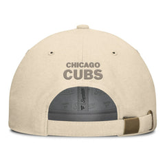 Chicago Cubs Fanatics Front Office Leather Patch Adjustable Hat - Cream - Fanatics Discount