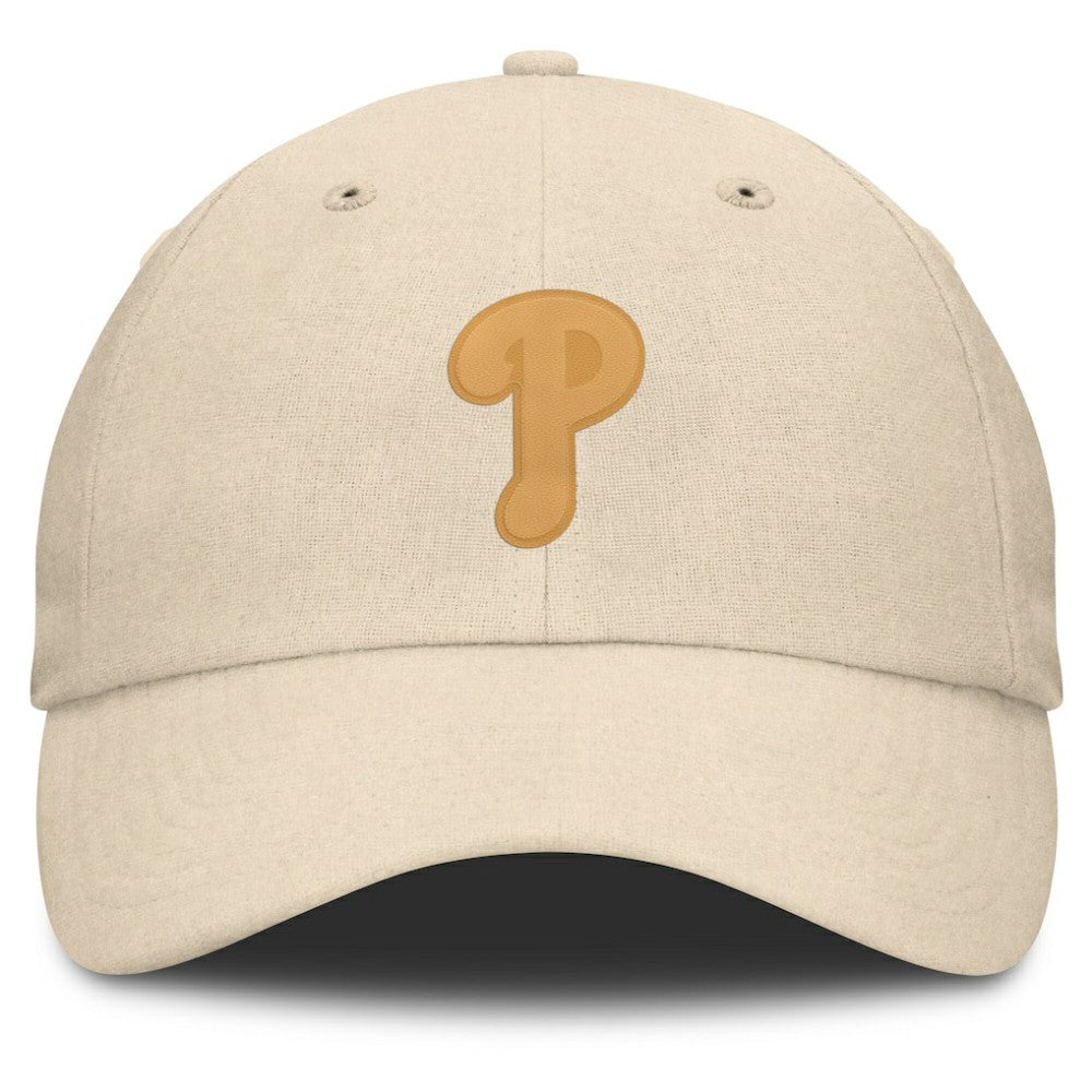 Philadelphia Phillies Fanatics Front Office Leather Patch Adjustable Hat - Cream - Fanatics Lifestyle