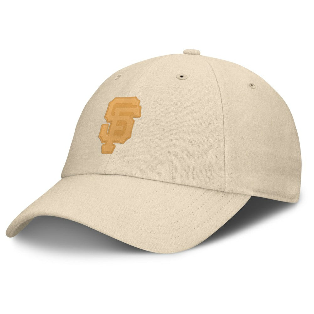 San Francisco Giants Fanatics Front Office Leather Patch Adjustable Hat - Cream - Fanatics Discount