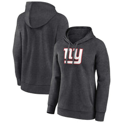 New York Giants Women's Primary Logo Pullover Hoodie Charcoal