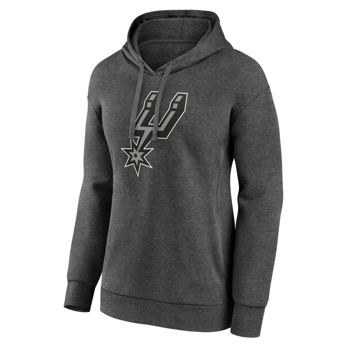 San Antonio Spurs Women's Primary Logo Pullover Hoodie Charcoal