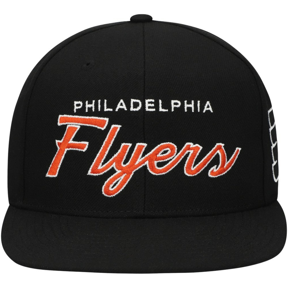 Philadelphia Flyers Mitchell & Ness Core Team Script 2.0 Snapback Hat - Black - NHL 201212969