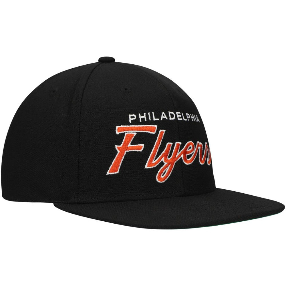 Philadelphia Flyers Mitchell & Ness Core Team Script 2.0 Snapback Hat - Black - NHL 201212969