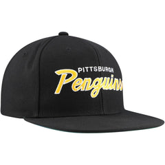 Pittsburgh Penguins Mitchell & Ness Core Team Script 2.0 Snapback Hat - Black - NHL 201212970
