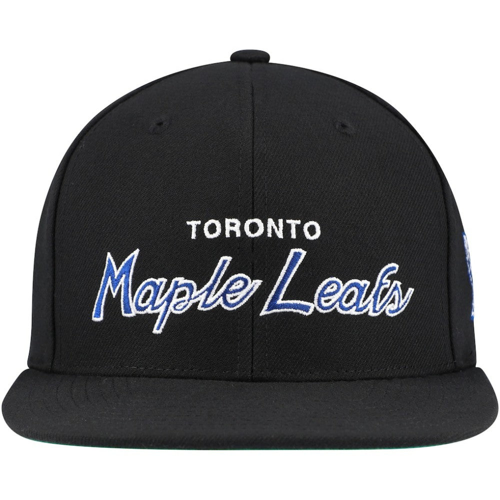 Toronto Maple Leafs Mitchell & Ness Core Team Script 2.0 Snapback Hat - Black - NHL 201212975