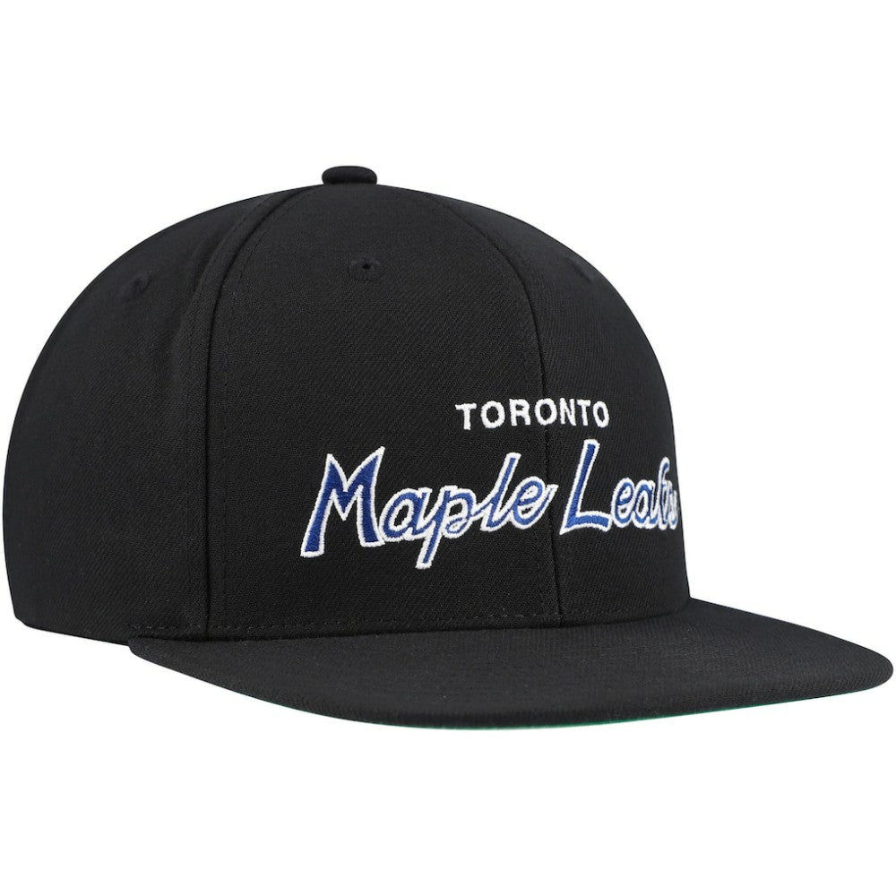 Toronto Maple Leafs Mitchell & Ness Core Team Script 2.0 Snapback Hat - Black - NHL 201212975