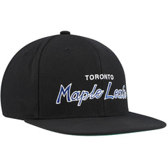Toronto Maple Leafs Mitchell & Ness Core Team Script 2.0 Snapback Hat - Black - NHL 201212975