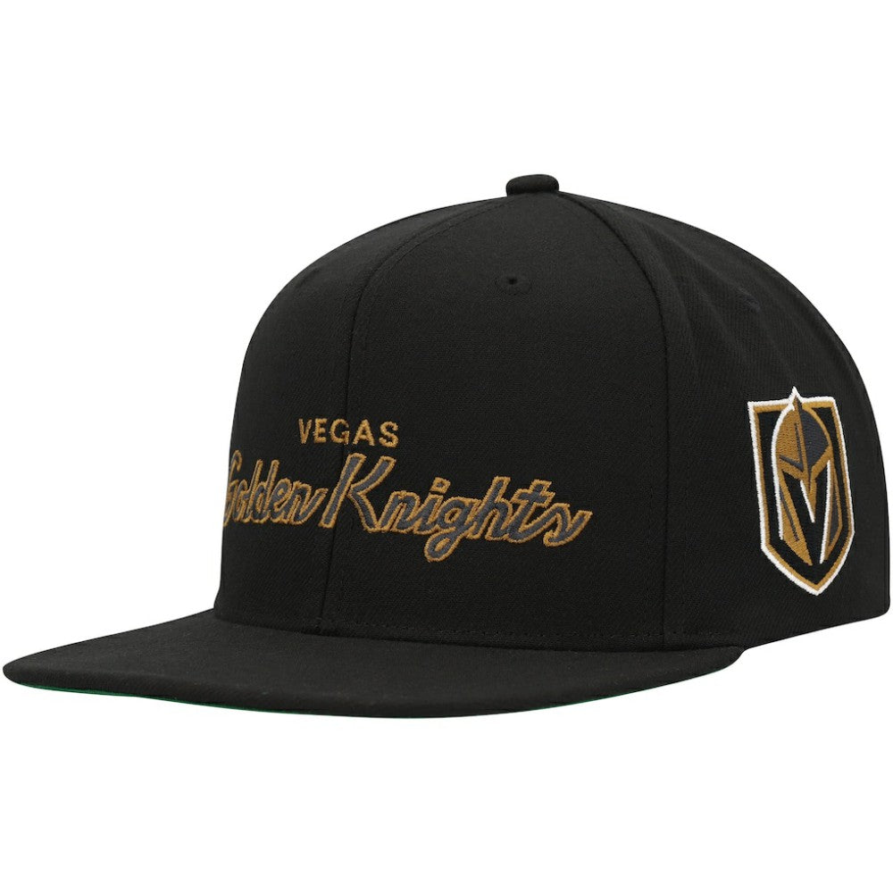 Vegas Golden Knights Mitchell & Ness Core Team Script 2.0 Snapback Hat - Black - NHL 201212977