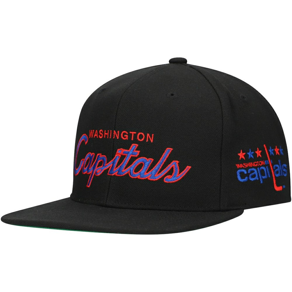 Washington Capitals Mitchell & Ness Core Team Script 2.0 Snapback Hat - Black - NHL 201212978