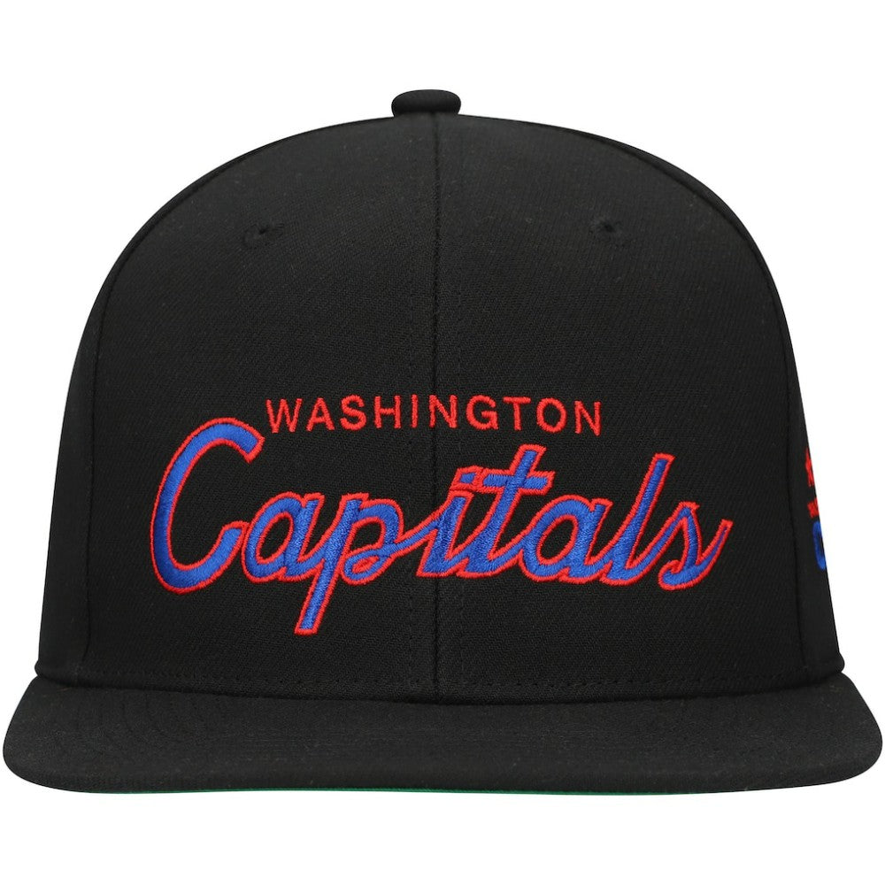 Washington Capitals Mitchell & Ness Core Team Script 2.0 Snapback Hat - Black - NHL 201212978