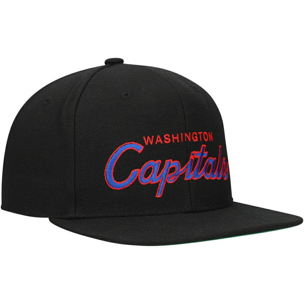 Washington Capitals Mitchell & Ness Core Team Script 2.0 Snapback Hat - Black - NHL 201212978