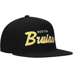 Boston Bruins Mitchell & Ness Core Team Script 2.0 Snapback Hat - Black - NHL 201212982