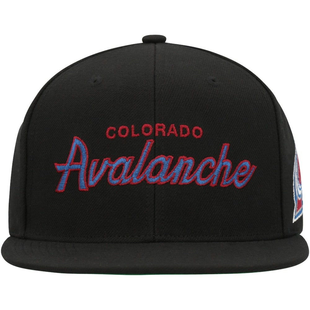 Colorado Avalanche Mitchell & Ness Core Team Script 2.0 Snapback Hat - Black - NHL 201212984