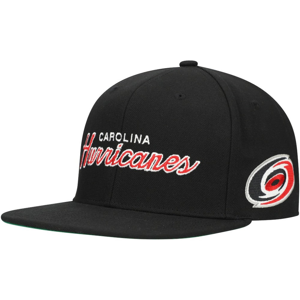 Carolina Hurricanes Mitchell & Ness Core Team Script 2.0 Snapback Hat - Black - NHL 201212986