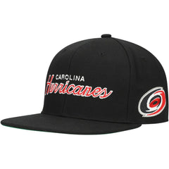 Carolina Hurricanes Mitchell & Ness Core Team Script 2.0 Snapback Hat - Black - NHL 201212986