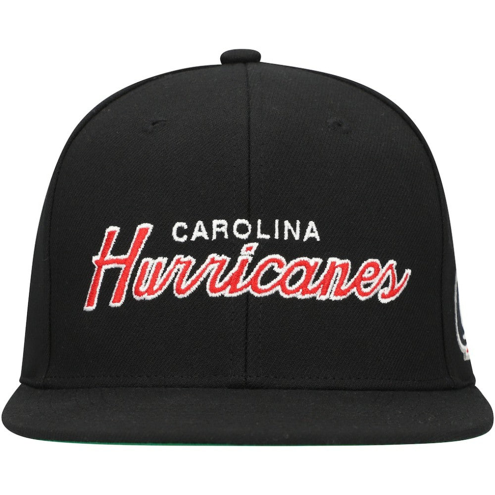 Carolina Hurricanes Mitchell & Ness Core Team Script 2.0 Snapback Hat - Black - NHL 201212986