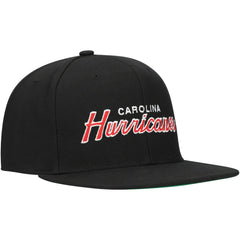Carolina Hurricanes Mitchell & Ness Core Team Script 2.0 Snapback Hat - Black - NHL 201212986