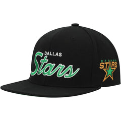 Dallas Stars Mitchell & Ness Core Team Script 2.0 Snapback Hat - Black - NHL 201212987