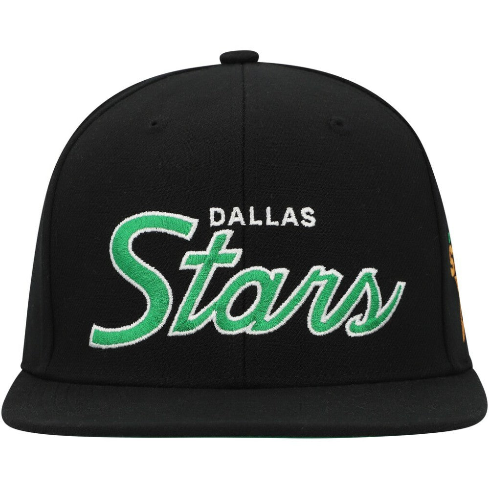 Dallas Stars Mitchell & Ness Core Team Script 2.0 Snapback Hat - Black - NHL 201212987