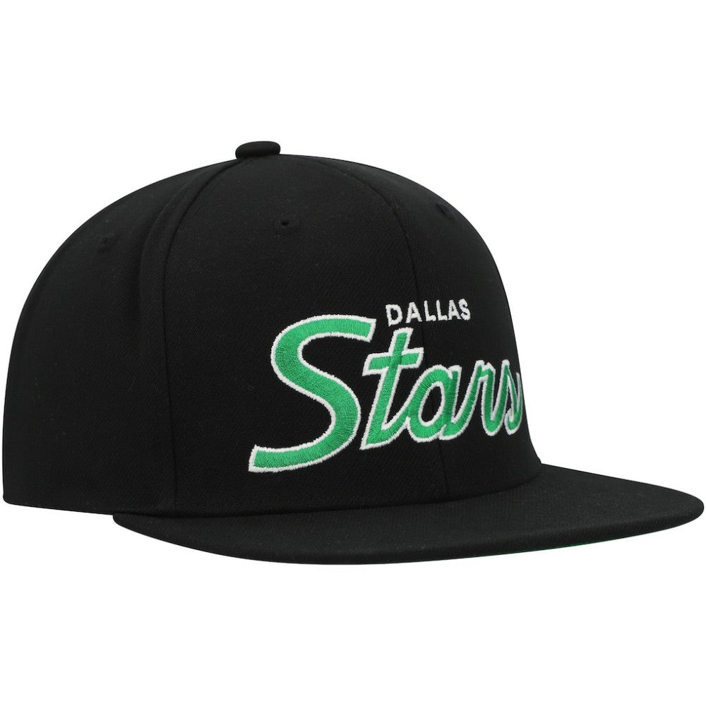 Dallas Stars Mitchell & Ness Core Team Script 2.0 Snapback Hat - Black - NHL 201212987