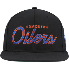 Edmonton Oilers Mitchell & Ness Core Team Script 2.0 Snapback Hat - Black - NHL 201212989