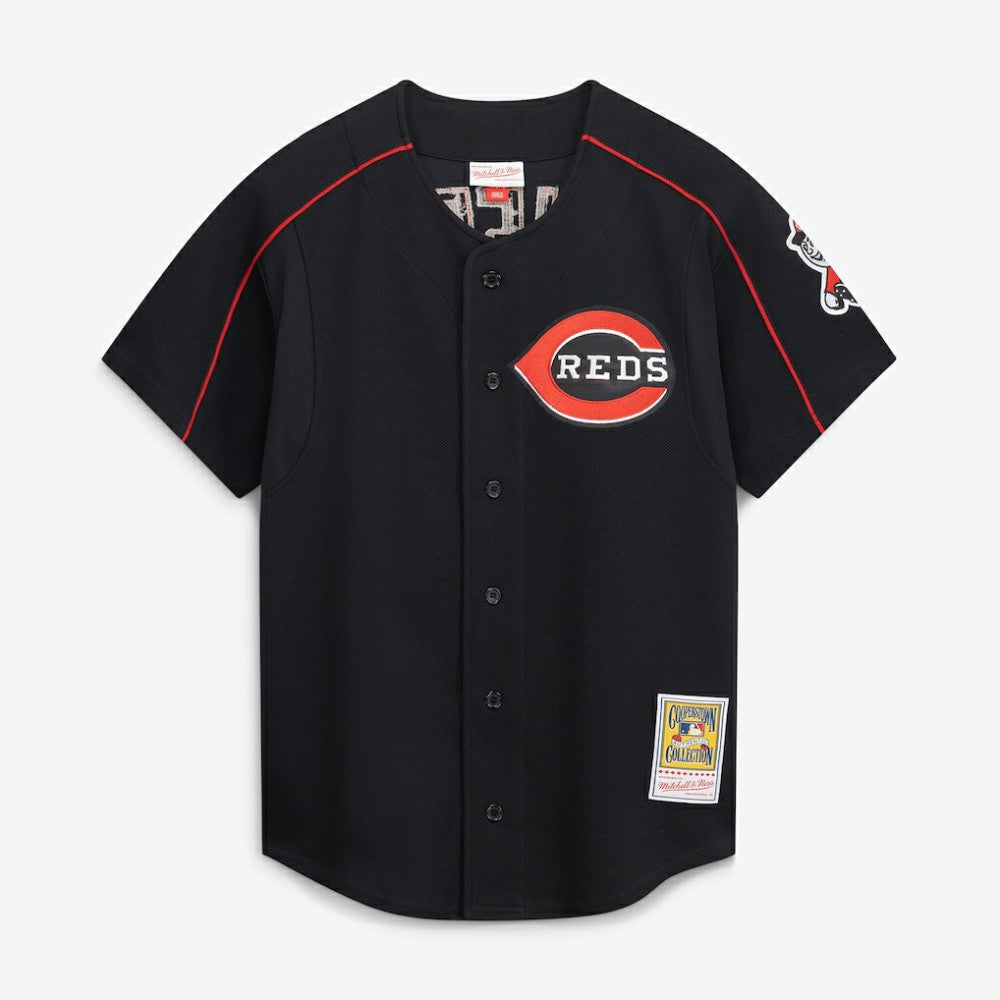 Ken Griffey Jr. Cincinnati Reds Mitchell & Ness Cooperstown Collection Authentic Mesh Batting Practice Jersey - Black - Mitchell & Ness Online